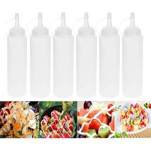 6 stks 8 oz Squeeze Kruidenflessen met Cap - 230ml - Voor Kruidenautomaten .