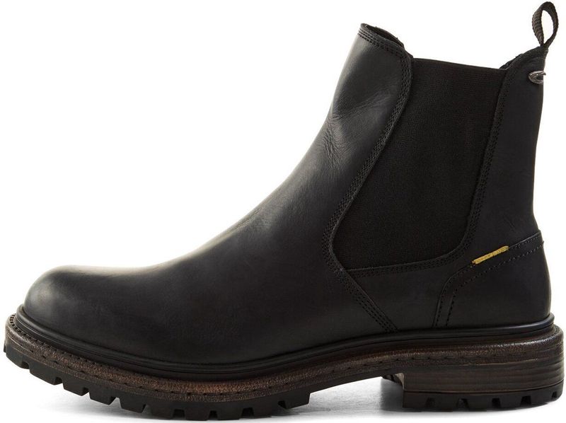 camel active Chelsea boot van echt leer - Maat menswear-40 - Zwart