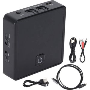 Bluetooth 5.0-ontvanger en Zender Draadloze Audioadapter met Lage Latentie - 35 Mm Jack Optische AUX SPDIF-audioadapter voor Pc Tv Auto - ZF380 .