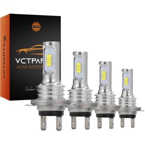 VCTparts® Dimlicht + Grootlicht 4x LED H7 8000k ijsblauw (2 sets) [ijsblauwe koplampen - ijsblauwe Dimlichten]