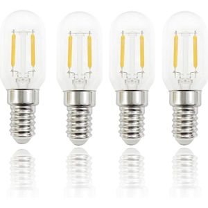 LED Lamp E14 2W 2700K Warmwit - Voor Koelkast, Afzuigkap, Naaimachine - 4 Stuks