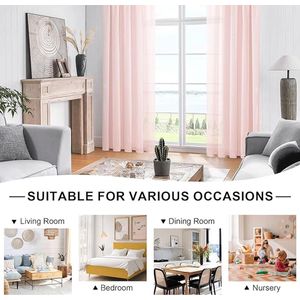 Curtains with Eyelets Transparent Luxury 140B x 260H cm /2