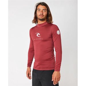 2023 Rip Curl Herenkorps Lange Mouw Lycra Vest 12imrv - Maroon S