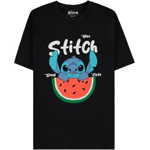 Lilo & Stitch Watermelon Heren T-shirt - zwart - S