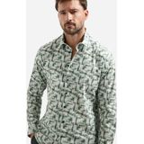 Print stretch overhemd