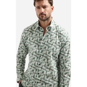 Print stretch overhemd