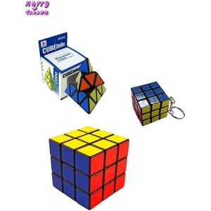 Happy Trendz® Cadeau set Kubus - Cubes set - 3 stuks - Pyramide Cube - Color Cube - Sleutelhanger - schoencadeau - Gift Concentratie - Tegen Verveling