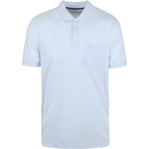 Brax - Polo Blauw - Modern-fit - Heren Poloshirt Maat L
