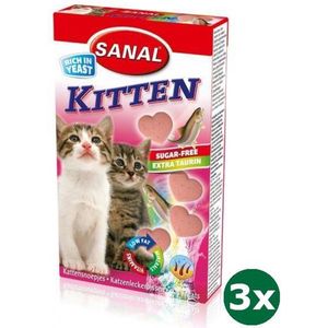 Sanal Cat Kitten Snacks - Kattensnoepjes - 3 x 30gr