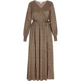 usha - Jurk - Wikkelontwerp - V-halslijn - Lange Mouwen - Geplooide Rok - Printontwerp