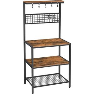 Keukenkast Nikandr industrieel - Organizer - Met planken - 84 x 40 x 170 cm