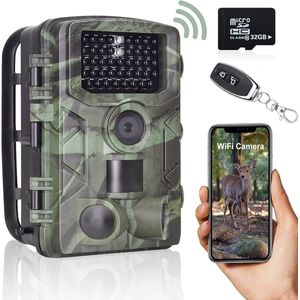 Wildcamera - Bewegingssensor camera - Nachtzicht - Dieren spotten - Boscamera - Buiten camera - Wildlife observeren - Beveiligingscamera natuur - Jachtcamera - Onopvallende camera - Buitenobservatie - Natuurfotografie - Dierensporen vastleggen - Time