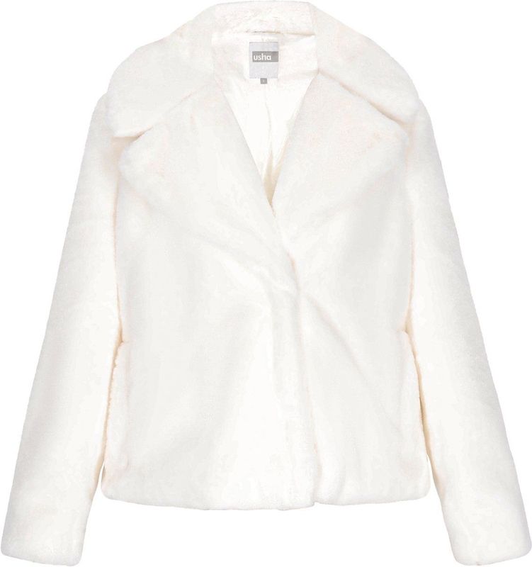 usha - Tussenjas - Zacht Faux Fur - Relaxed Fit - Met Klassieke Reverskraag