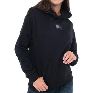 Tommy Jeans - Sweatshirt - Zwart - Met Capuchon - Losse Pasvorm