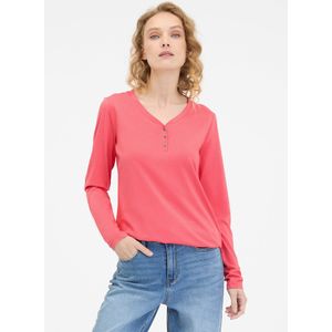 Shirt Pinkki roze uni LM v-hals Ragwear - maat XXL