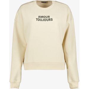 TwoDay dames sweater beige met tekstopdruk - Maat L