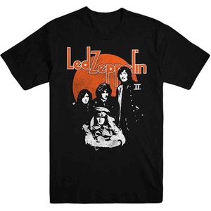 Led Zeppelin - Orange Circle Heren T-shirt - M - Zwart