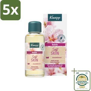 5 x Kneipp - Badolie - Amandelbloesem - Voor droge en gevoelige huid - 100 ml - Grootverpakking - Badolie - Droge Huid - Gevoelige Huid - Amandelolie - Huidverzorging