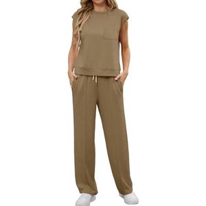 Tweedelig trainingspak voor dames - Casual zomeroutfit met korte mouwen en comfortabele joggingbroek