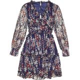 Usha Jurk 'Fashion Look'  navy / groen / rood / wijnrood