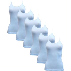 Beeren 6-Pack Dames spaghetti hemd Beeren Young Bleu maat M