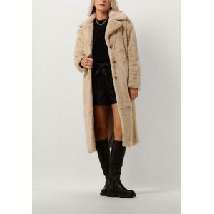 Notre-V Fur Coat Long Jassen Dames - Winterjas - Ecru - Maat XXL