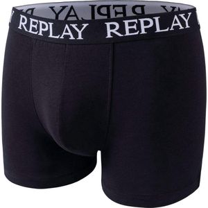 Replay - Heren Onderbroeken 3-Pack Basic Boxers - Zwart/Grijs/Wit - Maat L