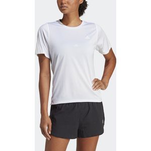adidas Performance Run Icons 3-Stripes Low-Carbon Running T-shirt - Dames - Wit- S