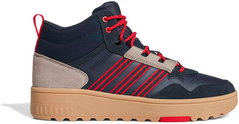 adidas - HOOPS 4.0 MID - Basketbalschoenen - Aurora ink/Better Scarlet/GUM4