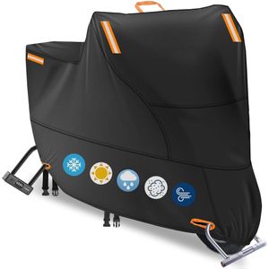 Motorhoes Waterdicht Oxford Scooterhoes 600D - XL Formaat - Reflecterende Strips Slotgaten Windproof Gespen Motorhoes