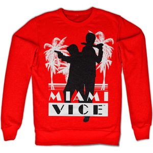 Miami Vice Silhuettes Sweatshirt Red-S