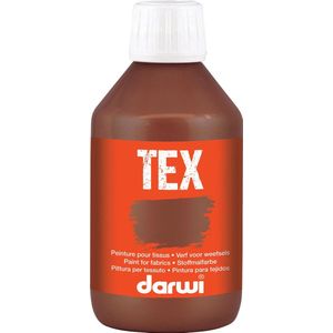 Darwi textielverf Tex, 250 ml, donkerbruin