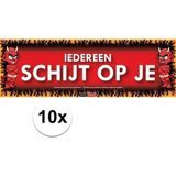 10x Sticky Devil Iedereen schijt op je grappige teksen stickers