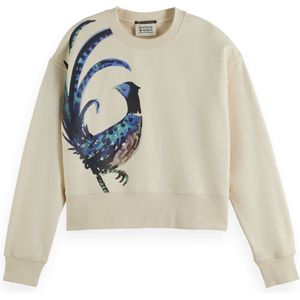 Scotch & Soda - Sweater Washed Artwork - Crème - Dames