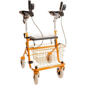 Premis Provo - Rollator - 2de Generatie - Voorzien van Onderarmschalen - Metallic Oranje