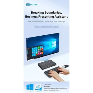 Viatel Smart Portable Business Office Home Windows Systeem Draadloze Wifi Bluetooth Projector