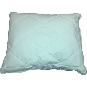 Texel wol kussen met katoen doorgestikte tijk