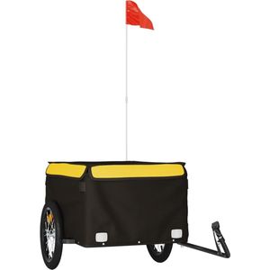 vidaXL-Fietstrailer-45-kg-ijzer-zwart-en-geel