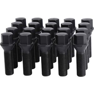 Verlengde conische wielbouten 35MM M14x1.25 / M14x1,25 Zwart 20x bouten / M14 x 1,25 / M14 x 1.25
