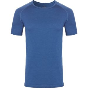 NOMAD® Pure Merino Thermoshirt Heren | Blauw | S | Korte Mouw | Thermo Shirt 100% Merinowol