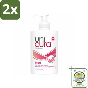 Unicura Vloeibare Handzeep Mild 250 ml - Voordeelverpakking - 2 stuks - Handzeep - Antibacterieel