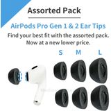 COMPLY - V2 - Oortelefoon Tips - Zwart - 3 Paar - Geschikt voor Airpods Pro 1 & 2