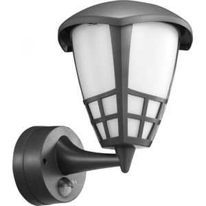 Maclean - Buitenlamp - Wandlamp - Muurlamp met bewegingssensor - IP65 - max 60W - E27 - Grijs