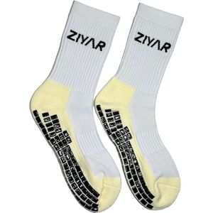 ZIYAR Gripsokken - Wit - Maat 39 t/m 44 - Voetbal