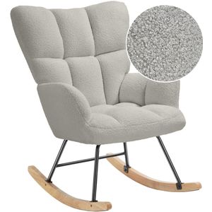 SITTT Schommelstoel - Relaxstoel babykamer - Fauteuil - Voedingsstoel - Licht Grijs
