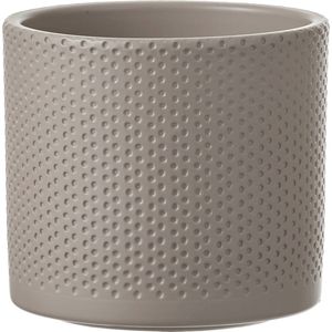 Mica Decorations Era Bloempot - H12,5 x Ø13,5 cm - Reliëf - Taupe