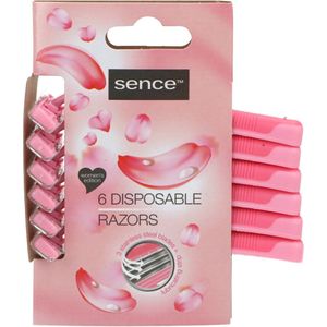 Sence - Wegwerpmesjes - 6 Stuks - Drie Blades - Voor Vrouwen