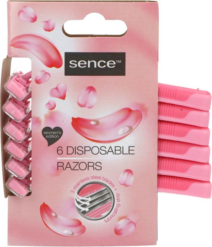Sence - Wegwerpmesjes - 6 Stuks - Drie Blades - Voor Vrouwen