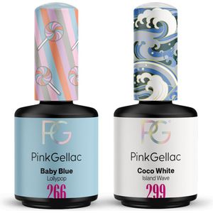 Pink Gellac Voordeelbundel Gelnagellak - Baby Blue en Coco White