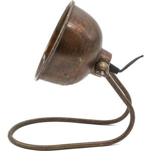 Bureaulamp - Tafellamp - Bureaulampje - Lamp - Industrieel - Brons - 22 cm breed